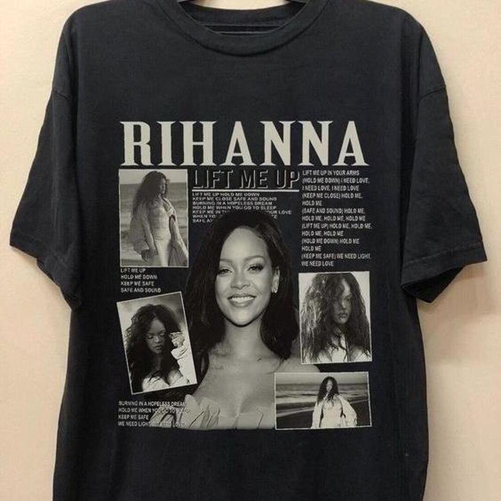 Black Rihanna Up Lift Me T-Shirt